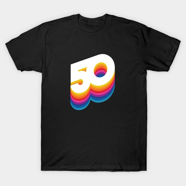 50 (Front) T-Shirt by Vicener